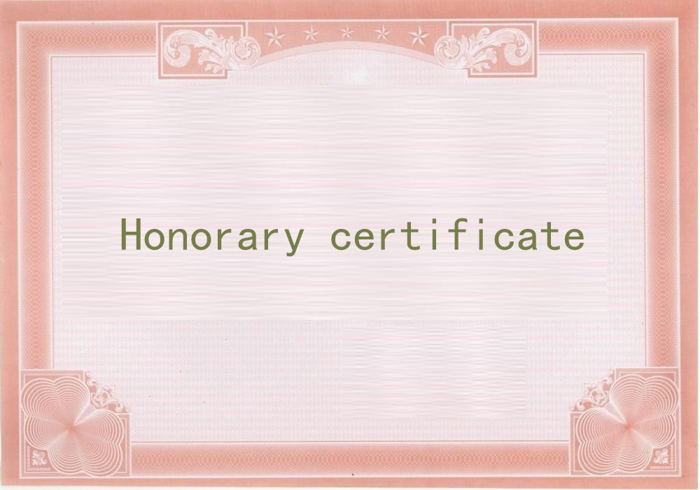 Certificate of Honor VI